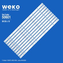 Weko 50RK7800S 49DU1000 49AX3000 36126 49'' Inç 10 Adet Tv LED Bar Takım