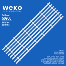 Weko 50UD8400 50FD7450 50R7550 50900 50'' Inç 8 Adet Tv LED Bar Takım