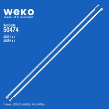 Weko KDL-55W802A KDL-55W805A 36551 55'' Inç 2 Adet Tv LED Bar Takım