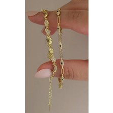 Wind Silver Hamsa Fatma Eli Ay Yıldız Nazar 2 Li Bileklik 925 Ayar