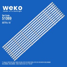 Weko A65C 9583 5s 35778 65'' Inç 10 Adet Tv LED Bar Takım