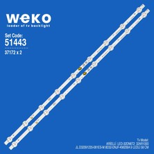 Weko LED-32DN6T2 37172 32'' Inç 2 Adet Tv LED Bar Takım