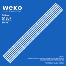 Weko 50PUS8505 50PUS8204 LB50106 V0_00 50'' Inç 7 Adet Tv LED Bar Takım