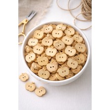 İğne İzi 12 mm 50’li Ahşap Elma Düğme – Dıy, Amigurumi ve Bebek Ürünleri Için