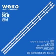 Weko 40TWS217 40F8400 40UD8400 35785/35797 40'' Inç 3 Adet Tv LED Bar Takım