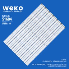 Weko 49SK8500PLA 49SM9000PLA 37353 49'' Inç 18 Adet Tv LED Bar Takım
