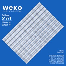 Weko TX-55CXW754 TX-55CX700B TB5507U 55'' Inç 20 Adet Tv LED Bar Takım