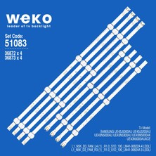 Weko UE43J5000AU 51083 43'' Inç 8 Adet Tv LED Bar Takım