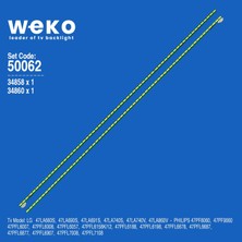 Weko 47LA660S 47LA690S 47LA691S 50062 47'' Inç 2 Adet Tv LED Bar Takım
