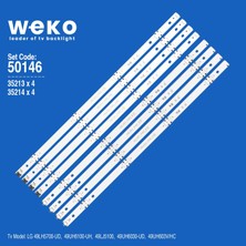 Weko 49LH5700-UD 49UH6100-UH 50146 49'' Inç 8 Adet Tv LED Bar Takım