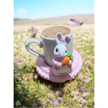 Rivelcandle Pembe Tavşan 1 Kişilik Kahve Seti