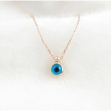 Wind Silver Çift Taraflı Göz Nazar Boncuğu Gümüş Kolye 925 Ayar