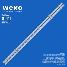 Weko 32ADS311B 32LES78T2W 32LE77 37170 32'' Inç 2 Adet Tv LED Bar Takım
