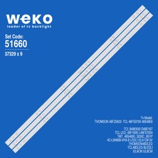Weko 48FZ5633 48FS3700 48S4600 37329 48'' Inç 9 Adet Tv LED Bar Takım