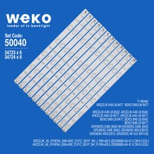 Weko 49 Lw 8477 34723 34724 49'' Inç 12 Adet Tv LED Bar Takım