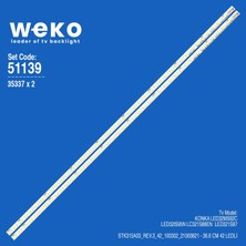 Weko LED32MS92C 35337 32'' Inç 2 Adet Tv LED Bar Takım