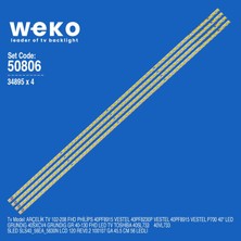 Weko 102-208 Fhd 40PF8915 40PF8230P 34895 40'' Inç 4 Adet Tv LED Bar Takım