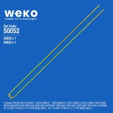 Weko 42PFL6158K 42LA660S 34829/34830 42'' Inç 2 Adet Tv LED Bar Takım