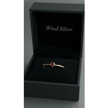 Wind Silver Luxury Kırmızı Kalp Yüzük Ayarlı 925 Ayar