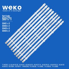 Weko 42LA615S-ZB 42LA615V 35401 42'' Inç 10 Adet Tv LED Bar Takım