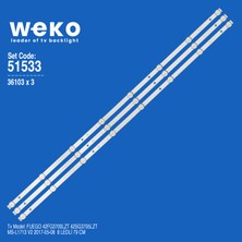 Weko 42FG3700LZT 42SG3705LZT 36103 42'' Inç 3 Adet Tv LED Bar Takım