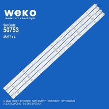Weko 32PFL3008D 32PFL3258K/12 35237 32'' Inç 4 Adet Tv LED Bar Takım