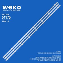 Weko 39H8400 35936 39'' Inç 3 Adet Tv LED Bar Takım