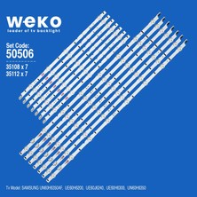 Weko UN60H6350AF UE60H6200 50506 60'' Inç 14 Adet Tv LED Bar Takım