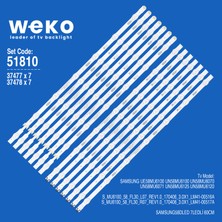 Weko UE58MU6100 V7DU-580DCA/B 58'' Inç 14 Adet Tv LED Bar Takım