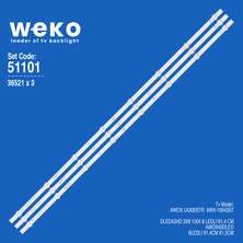 Weko U4300STR AWX-10943ST 36521 43'' Inç 3 Adet Tv LED Bar Takım