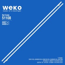 Weko KDL-55W805B KDL-55W815B 51108 55'' Inç 2 Adet Tv LED Bar Takım