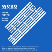 Weko 49LB550 49LB620V 35073/35074 49'' Inç 10 Adet Tv LED Bar Takım