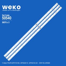 Weko 32PHT4101/60 36076 32'' Inç 3 Adet Tv LED Bar Takım