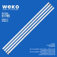 Weko 75QNED80UQA 75QNED80SQA 51785 75'' Inç 4 Adet Tv LED Bar Takım