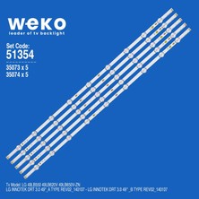 Weko 49LB550 49LB620V 49LB650V-ZN 51354 49'' Inç 10 Adet Tv LED Bar Takım