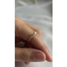 Wind Silver Luxury Burgu Yüzük Ayarlı 925 Ayar