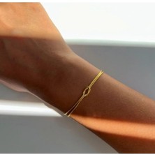 Wind Silver 925 Ayar Gümüş Tekli Düğüm Zincir Bileklik