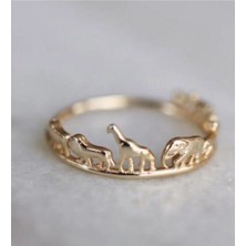 Wind Silver Kadın Sarı Renk  Safari Yüzük