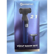 Özgürce Çift Fonksiyonlu Erkek Bakım Seti, Şık Lacivert Tasarım, Uzun Pil Ömrü