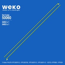 Weko 47PFL6097K/12 47PF8060 34852/34853 47'' Inç 2 Adet Tv LED Bar Takım