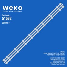 Weko 40DN4JM3T2A WN40LED013 35109 40'' Inç 3 Adet Tv LED Bar Takım