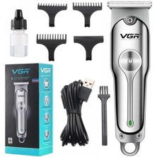 Özgürce Mini Şarjlı Gümüş Metal Saç ve Sakal Tıraş Makinesi