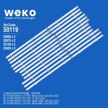 Weko 55PFK6309 55PF5209 50119 55'' Inç 12 Adet Tv LED Bar Takım