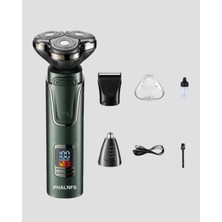 Store Mania Ieg™ 3D Akıllı Kesim Teknolojili Şarjlı Tıraş Seti – 3 Başlıklı, Paslanmaz Çelik Bıç