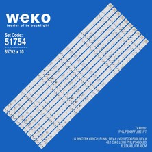 Weko 49PFL6921/F7 35792 49'' Inç 10 Adet Tv LED Bar Takım