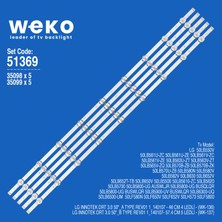 Weko 50LB5800-UG Buswlqr 51369 50'' Inç 5 Adet Tv LED Bar Takım