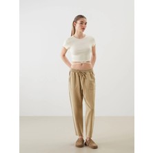 Lc Waikiki Yeni Sezon Beli Lastikli Havuç Kesim Kadın Pantolon