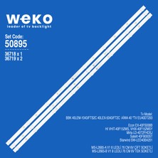 Weko EU40DT200 36718/36719 40'' Inç 3 Adet Tv LED Bar Takım