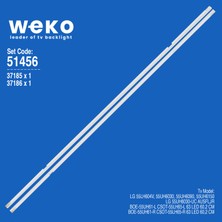 Weko 55LH604V 55UH6030 51456 55'' Inç 2 Adet Tv LED Bar Takım