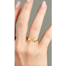 Wind Silver Deniz Yıldızı Yüzük Ayarlı 925 Ayar